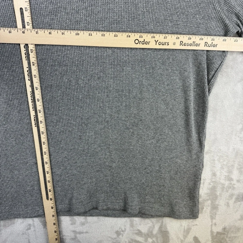Polo Ralph Lauren Men XL Gray Waffle Knit Long Sleeve Thermal‎ Shirt 100% Cotton
